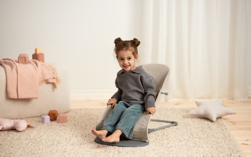 BABYBJÖRN - Bouncer BLISS Woven/Jersey Tri Fabric, Sand Grey