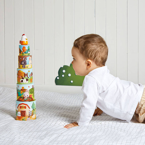 Janod -  Piramida wieża Farma Kurka 6 elementów 12 m+