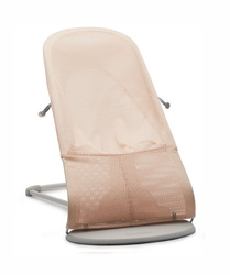 BABYBJORN - Bouncer Balance Soft Light grey frame, Mesh, Pearly pink/White