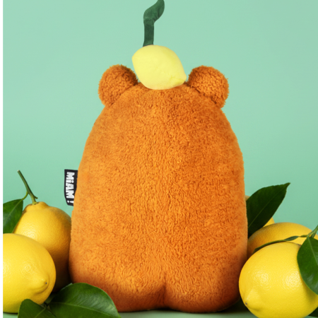 DOUDOU - MIAM! John Lemon, 40 cm, orange lemon