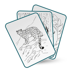 Kidywolf - KIDYDRAW-PAD - backlit drawing tablet, animals, blue