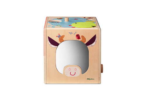 LILLIPUTIENS -Wooden activity cube - Farm 12 m+