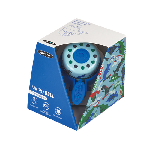 MICRO - scooter bell with scootersaurs, blue