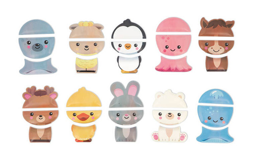 Janod - Mix and match bath puzzle Animals 2+