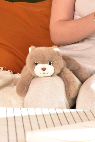 DOUDOU - magnetic plush Podcoll Bear, Histoire d'Ours, 30 cm, brown