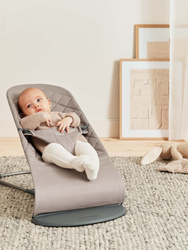BabyBjörn BLISS Woven bouncer, sand gray + Soft Friends toy
