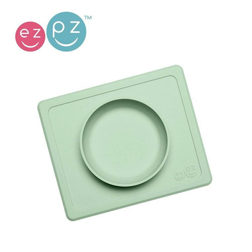 EZPZ - Silicone bowl with 2in1 placemat Mini Bowl pastel green