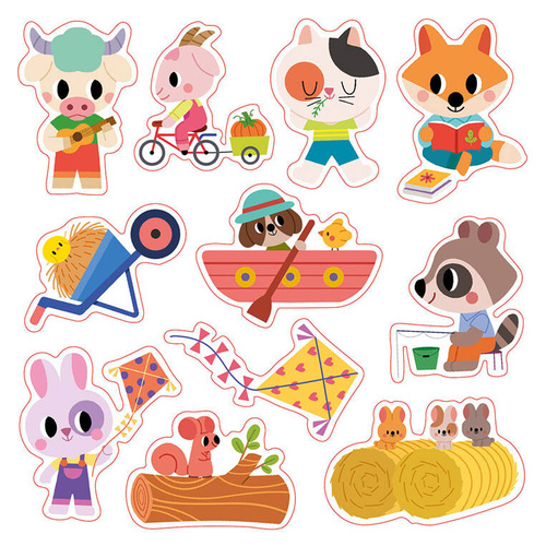 Janod - Creative set Thick reusable stickers My arts & crafts 2+