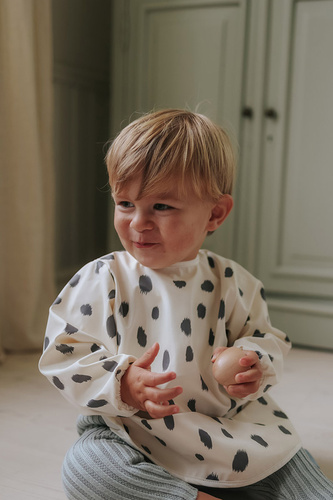 Elodie Details - Longsleeved Baby Bib - Dalmatian Dots Grande