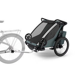 Child bicycle trailer, double - Thule Chariot Cross 2 - Dark Slate