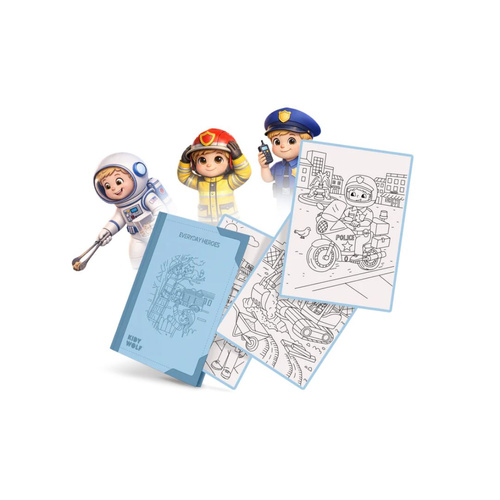 KIDYWOLF – refill set for KIDYDRAW-PAD 6+, Everyday heroes