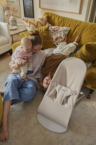 BABYBJÖRN - Bouncer BLISS Woven - Mélange, Light Beige