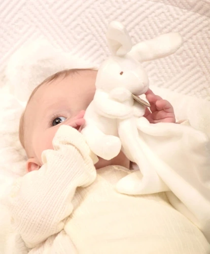 DOUDOU – rabbit security blanket Doudou et Compagnie, ivory
