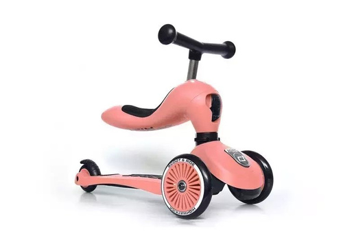 SCOOTANDRIDE - Highwaykick 2in1 Ride and scooter 1-5 years Peach