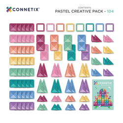 CONNETIX – Pastel Creative Pack magnetic tiles – 104 pcs.
