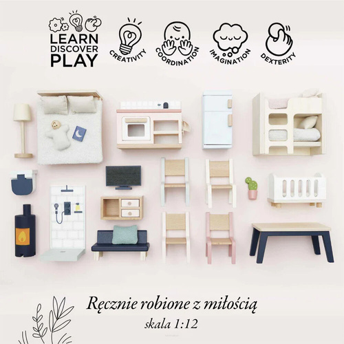 Le Toy Van – Wooden dollhouse furniture, Large set