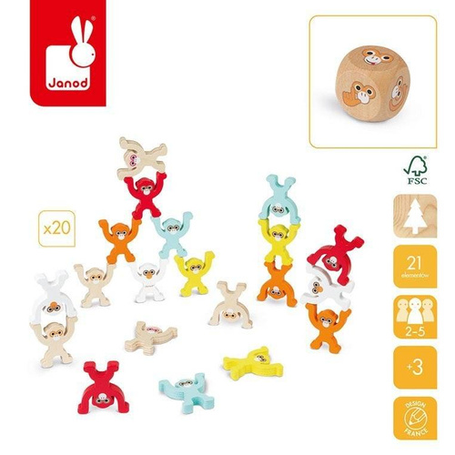 Janod - Skill game Monkey Pyramid 3+