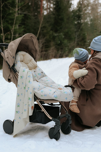 ELODIE DETAILS - winter hat, Furry Knit Beanie, Blueberry Bliss, 1-2yr