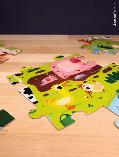 Janod - Sensory puzzle 20 pieces Farm
