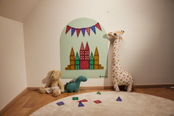 CLEVERCLIXX - magnetic wall sticker 95x75cm, soft olive