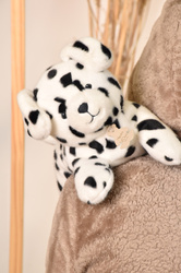 DOUDOU – Les P'tits Relax weighted plush dalmatian dog, Histoire d'Ours, 30 cm, white