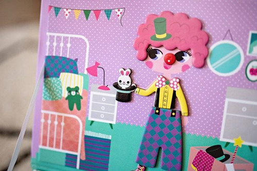 Janod - Magnetic puzzle. Costumes Girl Magnetibook collection 2018