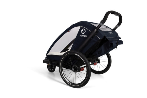 Hamax - Bike trailer for kids  BREEZE ONE + Jogger wheel - Navy/cream