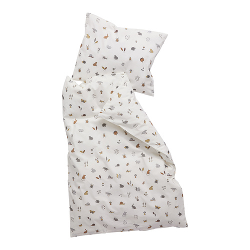 Leander - Baby bedding, 70x100 cm, Forest, Organic Cotton, Cappuccino