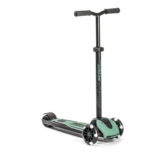 SCOOTANDRIDE - Highwaykick 5 LED - Folding scooter with light-up wheels 5+ Forest