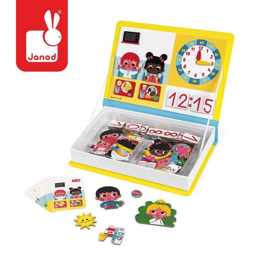 Janod - Magnetic puzzle I'm learning a watch Magnetibook collection 2018