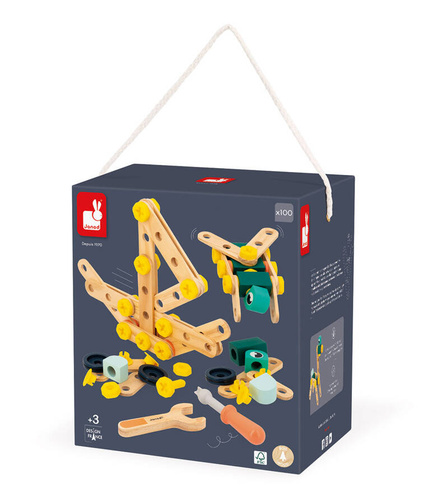 Janod - 100-piece Brico'kids 3+ constructor set