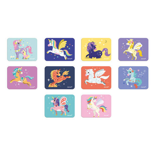 Janod - Magnetic puzzle Unicorn Magnetibook 3-8 years
