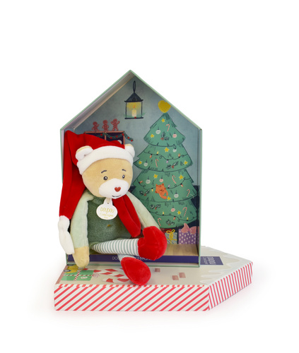 DOUDOU - Christmas pixy plush with house, Doudou et Compagnie, 27 cm, Farceur Cotillon