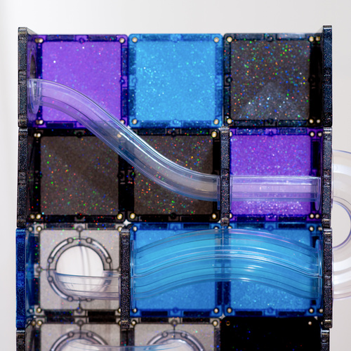 CONNETIX – Magnetic Tiles Ball Run Galaxy Pack - 61 pieces