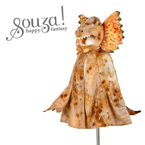 Souza! - Kostium peleryna z kapturem - maską dinozaur Dilofozaur 4-7 lat