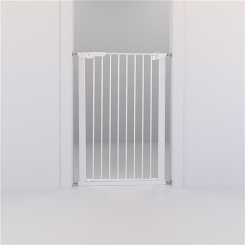 DogSpace - Bonnie Extra Tall Pressure Fitted Dog Gate, White (73.5-79.6cm)