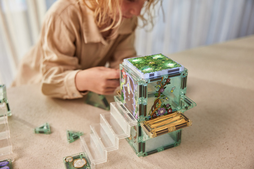 CLEVERCLIXX - magnetic blocks Magic Forest Pack Pastel - 65 pcs.
