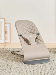 BabyBjörn BLISS Woven bouncer, sand gray + Soft Friends toy