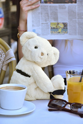 DOUDOU – plush teddy bear shoulder bag, Doudou et Compagnie, ivory