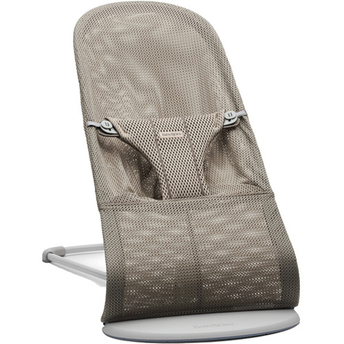 BABYBJÖRN - BLISS MESH bouncer, grey beige + Soft Friends toy
