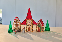 CLEVERCLIXX – Christmas Village Advent Calendar magnetic tiles - 46 el.