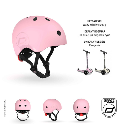 SCOOTANDRIDE - S-M helmet for children 3+ Rose