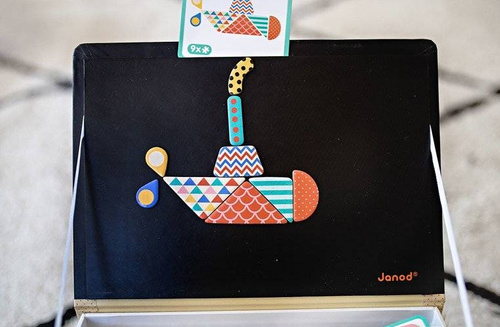 Janod - Magnetic puzzle Funny faces Boy Magnetibook collection 2018