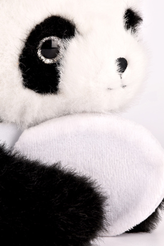 DOUDOU - magnetic plush Podcoll Panda, Histoire d'Ours, 30 cm, black and white