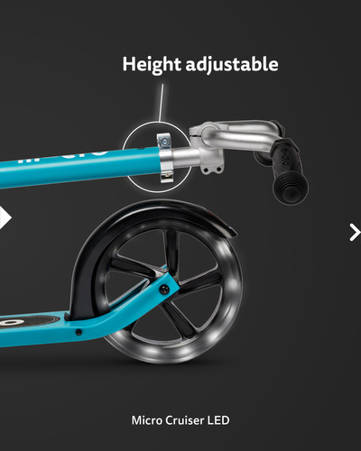 MICRO - two-wheeled scooter for children Cruiser LED, blue