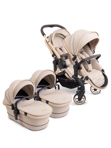 Peach 7 Pushchair and Carrycot - Twin- Biscotti/Blonde