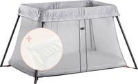 BABYBJÖRN - Travel Crib Light, Silver + sheet