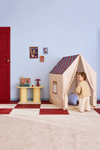 KID'S CONCEPT - play house tent dusty blue check