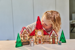 CLEVERCLIXX – Christmas Village Advent Calendar magnetic tiles - 46 el.