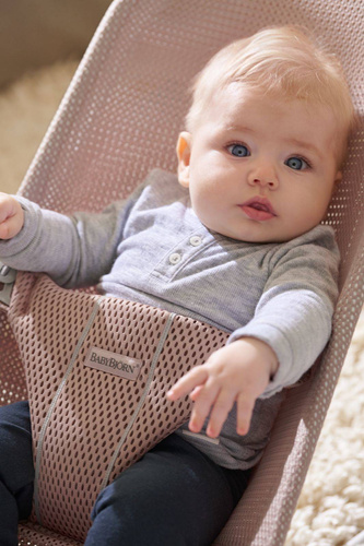 BABYBJÖRN - Bouncer Bliss MESH - Dusty Pink